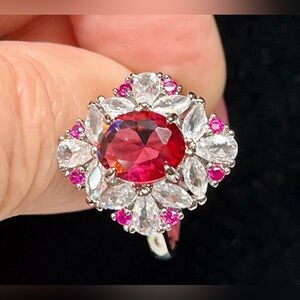 💋large bold Ruby cocktail ring